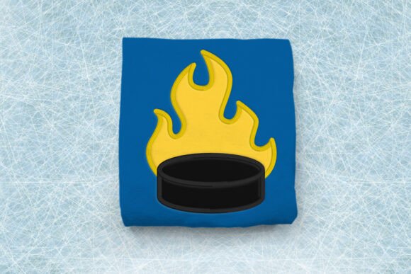 Flaming Hockey Puck Embroidery Review