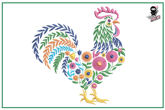 Floral Rooster Embroidery Design Review