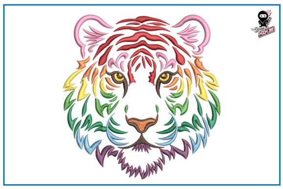Rainbow Tiger Embroidery Review