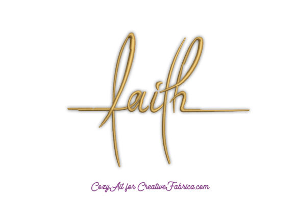 Review of Faith Handwritten Lettering Embroidery Design