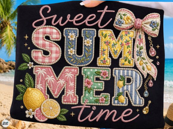 Sweet Summer Lemon Patch Embroidery PNG Review